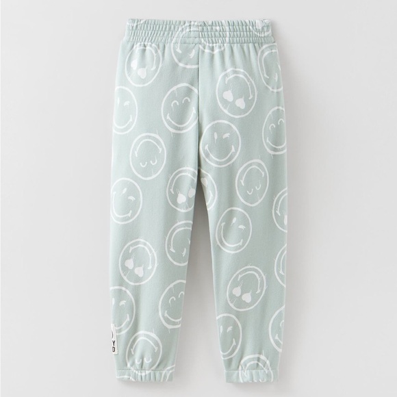New ZARA Smiley World Jogger Pants - Picture 2 of 4